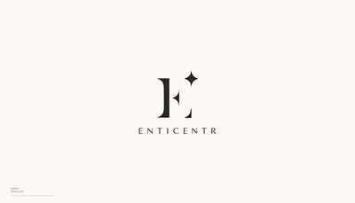 Enticenr brand brandin clean creative logo logo look book lotype mark modern stamp