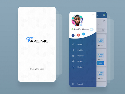 Mobile_App_Navigation & Splash_Screen-UI android clean colors design flat icons ios left nav material minimal mobile mobile navigation navigation pattern splash splashscreen typography ui