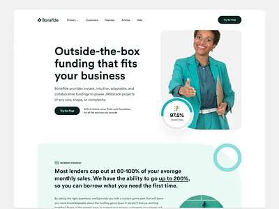 Funding Landing Page app branding colorful funding icon illustration interface design ios minimal mobile product design responsive saas typography ui ui design ux ux design web design website