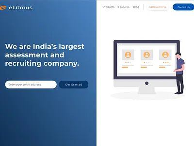 Company - Solutions landing page app branding design flat illustration minimal ui ux web website