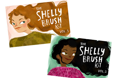 The ShellyBrush Kit Bundle Vol 1+2 brush brushes design draw drawing dry dry marker illustration paint painting procreate procreate brush procreate brush set procreate brushes simple sketch sketching texture vector