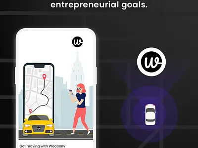 Wooberly app design illustration ui vector