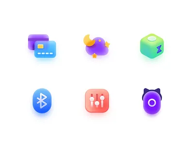 Gaussian blur style icons design icons ui