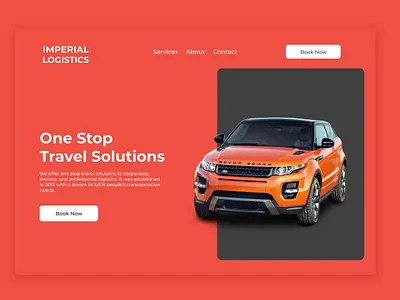 Car Rental Landing Page landing page design ui ux web