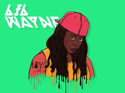 Lil Tunechi - Hip Hop Head clean daily art design graphic design hip hop hip hop artist illustration illustrator illustrator art lil tunechi lil wayne music music artist vector weezy