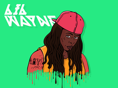 Lil Tunechi - Hip Hop Head clean daily art design graphic design hip hop hip hop artist illustration illustrator illustrator art lil tunechi lil wayne music music artist vector weezy