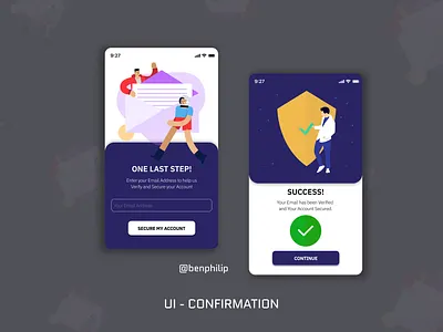 UI 054 Confirmation Screen confirmation dailyui design illustration simple ui ui design ux