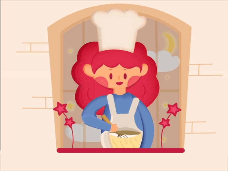 cooking time animation art flat graphic design graphics design icon illustration illustrator motion design vector