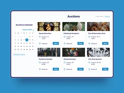 Auctions antiques auction commerce design flat minimal typography ui user interface ux web