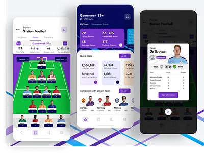 Fantasy Premier League Manager App Concept animation app branding design fantasy sports football flat football football app football app design illustration premier league sports app sports branding sports design sports logo typography ux vector