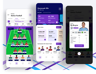 Fantasy Premier League Manager App Concept animation app branding design fantasy sports football flat football football app football app design illustration premier league sports app sports branding sports design sports logo typography ux vector