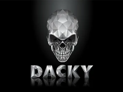 DACKY Logo Design - Gaming logo brand identity branding gaming logo geometric logo geometric skeleton illustration logo design polygonal logo polygonal skeleton skeleton skeleton logo typography