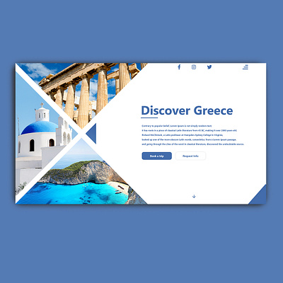 Discover Greece design greece landingpage minimal travel ui web webdesign website