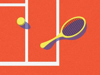 Tennis design grain graphic design illustration shapes simple sport tennis texture vector