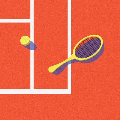 Tennis design grain graphic design illustration shapes simple sport tennis texture vector