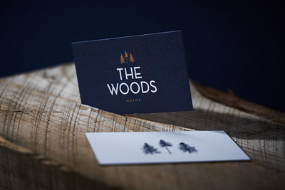 The Woods branding business cards identity identity design illustration luxe luxury outdoors outdoorsy the woods treehouse