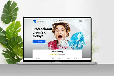 Landing page for cleaning company. adobe photoshop cleaning landing landingpage logo service webdesign