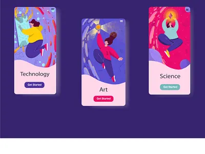 Illustrations for app adobe illustrator app branding character design design education illustration procreate ui web