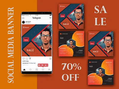 Sale Social Media Banner Template banner template branding clean design creative facebook facebook banner fashion instagram post marketing minimal modern sale shopify social social media banner square banner