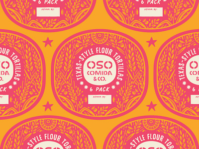 Flour Tortillas Packaging Labels burritos flour food truck grain mexican mexican cuisine mexico otomi pink restaurant branding tacos texas texmex tortillas wheat