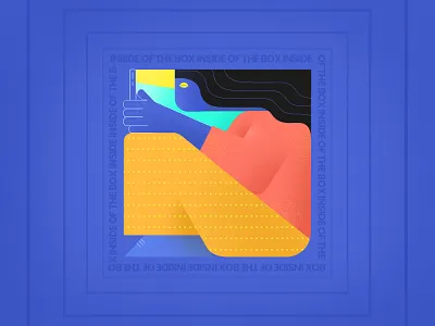 Inside of the box Concept illustration concept concept design creative design creative illustration dailyui design drawing illustraion infographics inside of the box logo mobile addiction out of the box ui ui ux designer dubai vector web design white