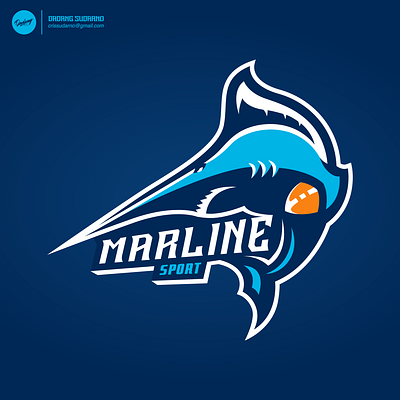 MARLINE SPORT LOGO art branding character design esports esports logo illustration logo mascot mascot logo sport vector