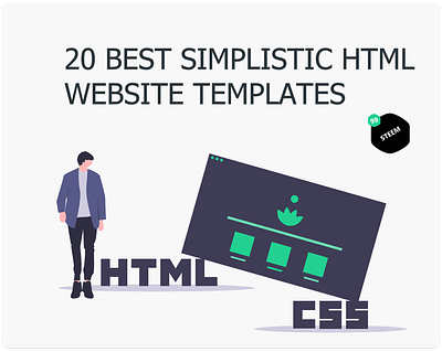 20 Best simplistic Website Templates built with HTML & CSS in 20 modern powerpoint template