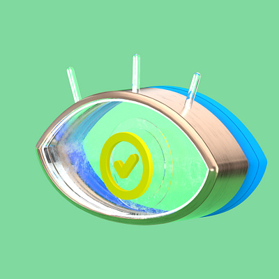 Eye icon cinema4d design icon illustration octanerender