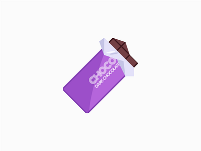 Chocolate adobe illustrator chocolate daily design digital art icon illustration minimal purple vector