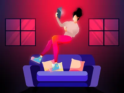 HOME adobe illustrator artist artwork character colorful design girl illustration illustration illustrator reading vector