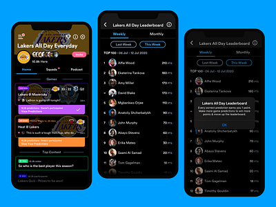 Flick - Leaderboards app app design baseball basketball chat app community dark mode design football interface design leaderboards product design sport sports app sports chat trophy ui user interface ux ux design