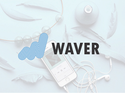 WAVER dailylogochallenge design logo music sound vector w waver waves