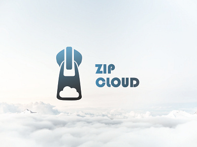 ZIP CLOUD cloud dailylogochallenge design logo vector zip zipcloud