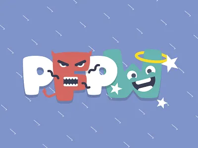 PFPW - Logo short version angel demon illustraion logotype