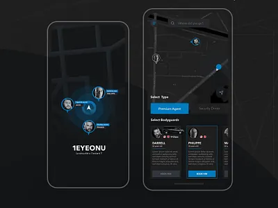 1EyeOnU — Security Service app app design apple application booking design flat illustration taxi ui ux web