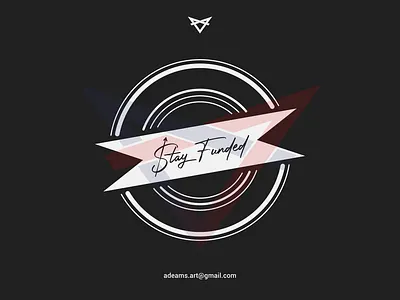 Stay Funded Logo Sticker badge design blackandwhite circle line art lineart logo minimalist monoline simple sticker tshirt design vector