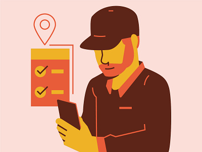 Mobile Workforce icon illustration