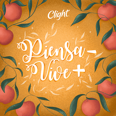 Clight - Piensa menos, vive más apple brush drinks fruits illustration nature photoshop phrase