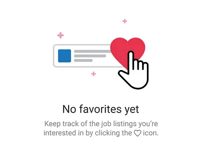 No favorites yet emptystate flat icons illustration ui uxdesign