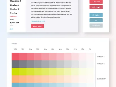 Sample Component Library ui ux