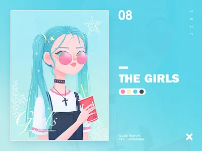 Illustration08 character design girl illustration procreate summer