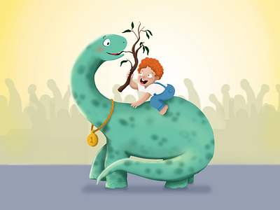 Cute dinosaur art artist children childrens illustration cute cute art digital art digital illustration digital painting digitalart dinosaur illustration illustrator photoshop photoshop art wacom wacom intuos