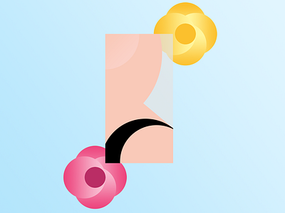 Through The Mirror body design flowers illustration nude skin