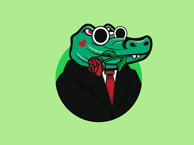 Playboy Logo Mascott Crocodile Version fuckboy logo logodesign mascott minimalist playboy