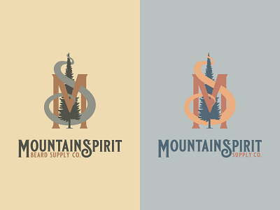 Mountain Spirit Logos branding design illustration logo pnw typography vector washington