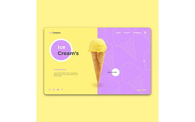 Ice Cream branding design gravit designer illustration ui uidesign uiux ux uxdesign web webdesign