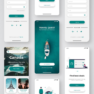 Travel Suggestion App UI Design android app design app design ios app design travel app travelling ui ui design uidesign uiux ux