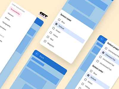 React UI kit - Side and Bottom navigation design templates app design development dialog drawer figma material mobile navigation react reactjs ui ui kit web