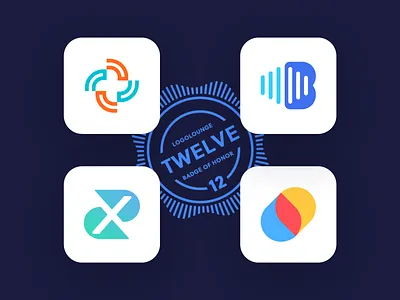 LogoLounge Book 12 badge of honor book collection brand identity branding corporate gradient icon identity identity design logo logo design logo designer logolounge logotype pin fire meet app dating podcast app icon smart logos symbol together help aid x letter logo unicorn