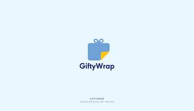 GiftyWrap Logo Design antor brand branding design flat gif graphic graphic designer logo logodesign logotype mark minimal minimalist logo symbol vector